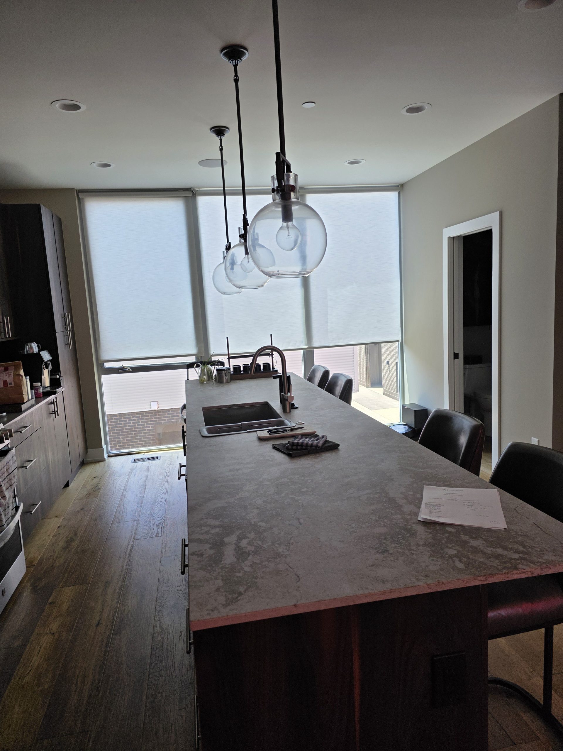roller shade in kitchen